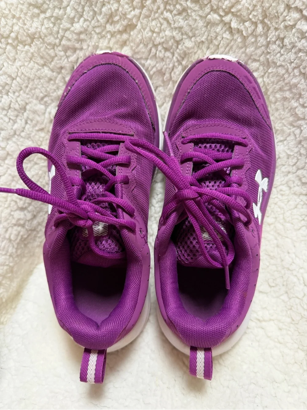 Under Armour Charged Assert 10 Sneakers Andromeda Purple Lace-Up Yourh Size 6